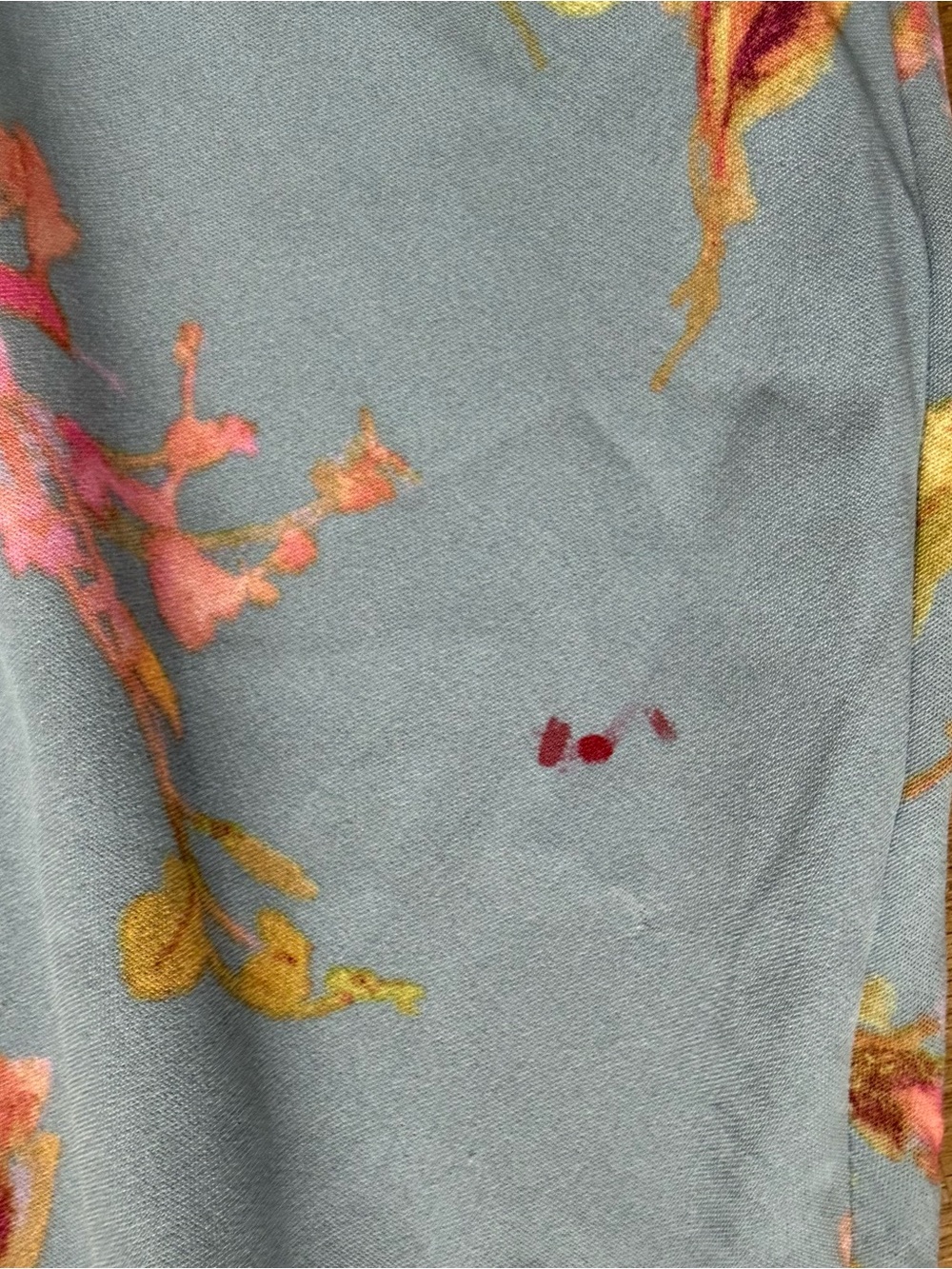Wild Fable Powder Blue Floral Ruffle-Shoulder M Dress Fairy Ethereal Whimsy - Picture 5 of 9